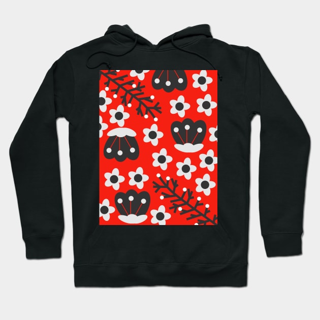 Little white flowers in red Hoodie by cocodes